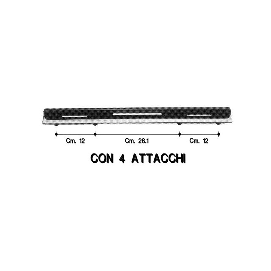 M1681-copia.jpg MANIGLIA FORNO X FULGOR L.575 BIANCA - M1681 - immagine 1